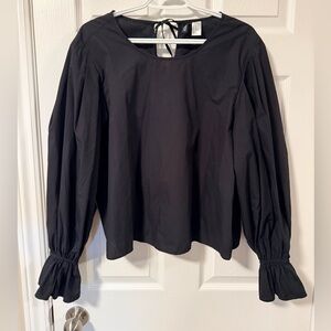 H&M Black Long Sleeve Blouse